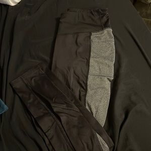 Black and grey leggings